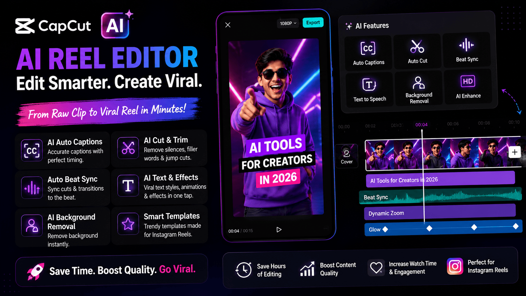 CapCut AI Reel editor for Instagram